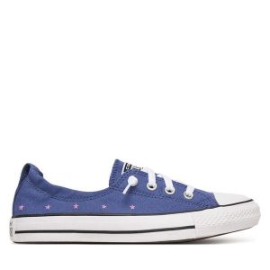 Trampki Converse. Niebieskie trampki Converse, bez wzorów, bez zapięcia. Za 249,99 zł.