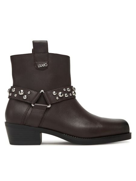 Liu Jo Botki Roxy 01 SF5047 P0102 Brązowy. Brązowe botki Liu Jo, bez wzorów, ze skóry, bez obcasa, na płaskiej podeszwie, bez zapięcia. Za 599,99 zł.