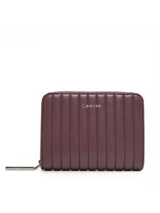 Calvin Klein Portfel K60K613064 Bordowy. Czerwone portfele Calvin Klein, bez wzorów, ze skóry. Za 169,99 zł.