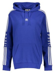 Adidas Bluza "Fleece" w kolorze niebieskim rozmiar: XS. Niebieskie bluzy ADIDAS, xs, bez wzorów, z kapturem. Za 109,78 zł.