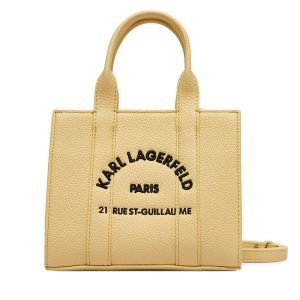 Torebka KARL LAGERFELD. Żółte torebki klasyczne KARL LAGERFELD, bez wzorów, bez dodatków. Za 649,99 zł.