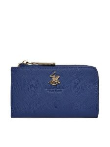 Beverly Hills Polo Club Portfel BHPC-W1-001-SS25 Granatowy. Niebieskie portfele Beverly Hills Polo Club, bez wzorów, z materiału. Za 59,99 zł.