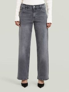 G-Star Dżinsy - Loose fit - w kolorze szarym rozmiar: W31/L30. Szare jeansy G-Star, z aplikacjami, ze skóry. Za 245,96 zł.