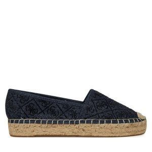 Espadryle Guess. Niebieskie espadryle Guess, z aplikacjami, bez obcasa. Za 269,99 zł.