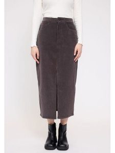 MAZINE Spódnica sztruksowa "Minnou" w kolorze brązowym rozmiar: M. Brązowe spódnice MAZINE, na co dzień, m, bez wzorów, z bawełny, klasyczne, midi. Za 140,20 zł.