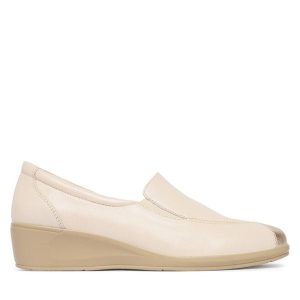 Półbuty Caprice. Brązowe czółenka Caprice, bez wzorów, bez obcasa, na koturnie, bez zapięcia. Za 339,99 zł.