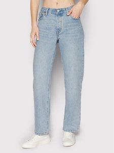 Levi's® Jeansy 501® A1959-0011 Niebieski Relaxed Fit. Niebieskie jeansy bez wzorów, z bawełny. Za 379,99 zł.
