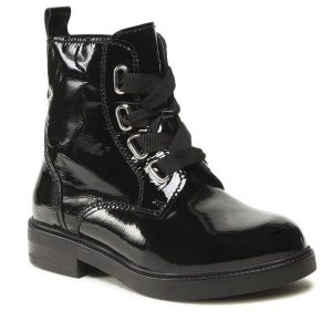 Trzewiki Lasocki. Czarne botki Lasocki, bez wzorów, bez obcasa, na płaskiej podeszwie, bez zapięcia. Za 279,99 zł.