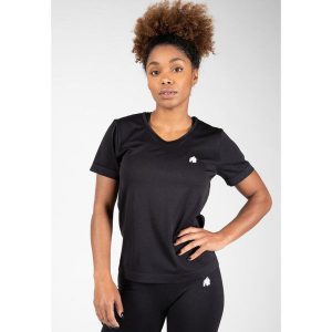 Neiro Bezszwowe Koszulka - Czarny. Czarne bluzki GORILLA WEAR, s, bez wzorów, sportowe, bez kołnierzyka, bez ramiączek. Za 191,00 zł.