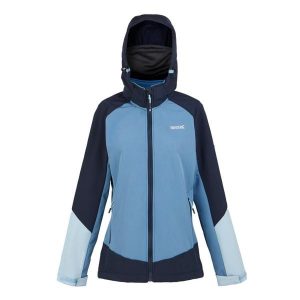 Kurtka Damska Desoto X Soft Shell. Niebieskie kurtki Regatta, bez wzorów, bez kaptura. Za 162,99 zł.