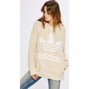 Adidas Originals - Bluza. Szare bluzy marki adidas Originals, z nadrukiem, z bawełny. W wyprzedaży za 219,90 zł.