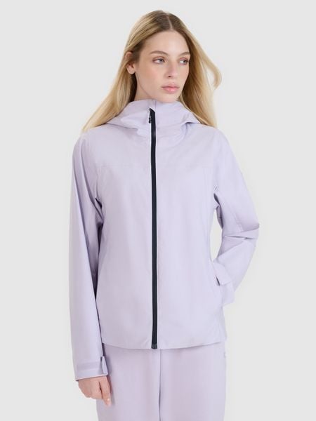 4F Kurtka przejściowa membrana 5000 damska - fioletowa XS. Fioletowe kurtki 4f, m, bez wzorów, z dzianiny, z kapturem. W wyprzedaży za 139,99 zł.