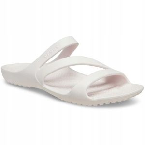 Klapki Dla Dorosłych Crocs Kadee II. Czerwone klapki Crocs, bez wzorów, z materiału, bez obcasa. Za 119,99 zł.