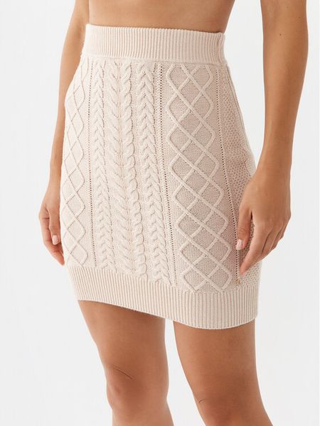 Guess Spódnica mini W3YD68 Z37L1 Szary Regular Fit. Szare spódnice Guess, l, z aplikacjami, z bawełny, mini. Za 300,99 zł.