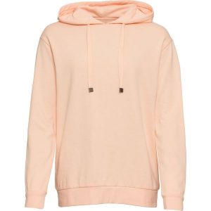 Bluza z kapturem, luźniejszy fason, długi rękaw bonprix perłowy beżowy. Bluzy marki 4f. Za 37,99 zł.