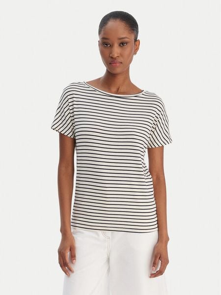 Marella T-Shirt Fervida 2615971021 Granatowy Regular Fit. Niebieskie t-shirty Marella, l, bez wzorów, z wiskozy, bez kołnierzyka, bez ramiączek. Za 199,99 zł.