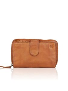 Bellicci Skórzany portfel "Collins" w kolorze jasnobrązowym - 9 x 17 x 3 cm rozmiar: onesize. Brązowe portfele Bellicci, bez wzorów, z materiału. Za 113,99 zł.