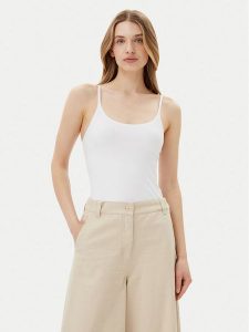 LAUREN RALPH LAUREN Top 4L0186 Écru Slim Fit. Topy Lauren Ralph Lauren, l, bez wzorów, z syntetyku, bez kołnierzyka, bez ramiączek. Za 149,99 zł.