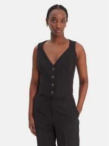 Guess Kamizelka W6RH52 WH9Y2 Czarny Regular Fit. Czarne kamizelki Guess, xl, z aplikacjami, z syntetyku, bez kołnierzyka, bez ramiączek, bez kaptura. Za 399,99 zł.