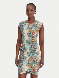 Just Cavalli Sukienka codzienna 80PAOE04 CJ112 Kolorowy Slim Fit. Sukienki Just Cavalli, na co dzień, l, bez wzorów, z bawełny, bez kołnierzyka, bez ramiączek, proste. Za 644,99 zł.