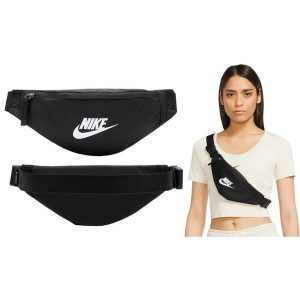 Saszetka biodrowa Nike Heritage nerka. Czarne nerki i saszetki Nike, bez wzorów. Za 99,99 zł.