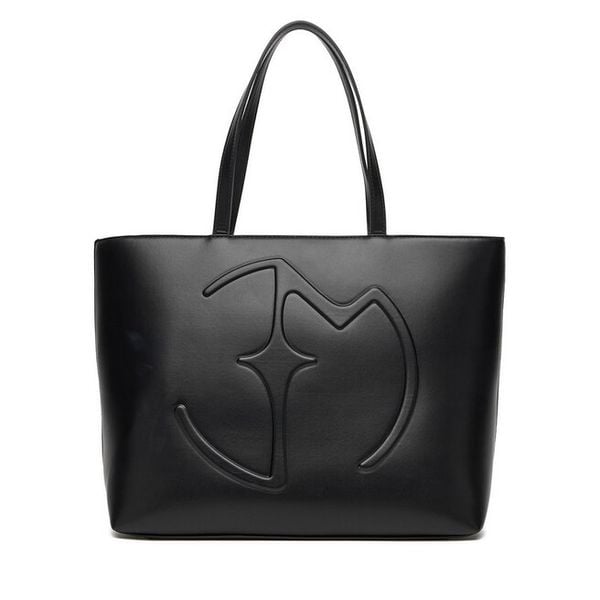 Torebka Eva Minge. Czarne shopper bag Eva Minge, bez wzorów, bez dodatków. Za 209,99 zł.