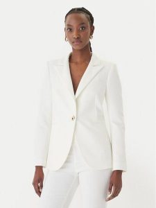 Rinascimento Marynarka CFC0128640003 Biały Regular Fit. Białe marynarki i żakiety Rinascimento, xl, bez wzorów, z syntetyku. Za 594,99 zł.