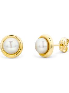 Revoni Złote kolczyki-wkrętki z perłami rozmiar: onesize. Białe kolczyki Revoni, z perłą, złote. Za 382,99 zł.