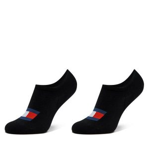 Stopki Tommy Hilfiger. Czarne skarpetki TOMMY HILFIGER, bez wzorów. Za 59,99 zł.
