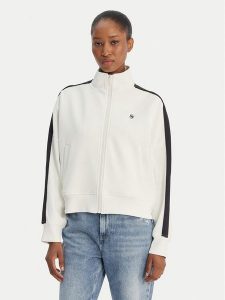 Guess Jeans Bluza W6GQZ3 KB212 Biały Relaxed Fit. Białe bluzy Guess Jeans, s, z aplikacjami, z jeansu, bez kaptura. Za 389,99 zł.