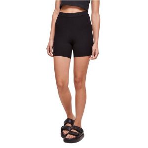 Damskie Szorty z dzianiny Urban Classics Rib. Czarne szorty Urban Classics, bez wzorów, z dzianiny. Za 175,50 zł.