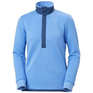 Sweter damski Helly Hansen Lillo snap. Niebieskie swetry klasyczne Helly Hansen, na zimę, bez kołnierzyka. W wyprzedaży za 329,50 zł.