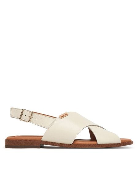 Pikolinos Sandały Algar W0X-0576 Écru. Sandały Pikolinos, bez wzorów, ze skóry, bez obcasa, na płaskiej podeszwie, bez zapięcia. Za 489,99 zł.