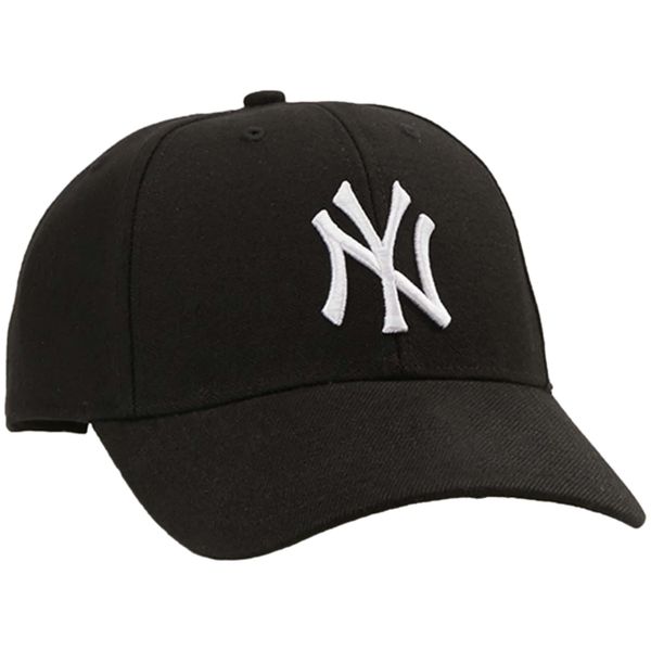Czapka z daszkiem dla dorosłych 47 Brand New York Yankees MVP Cap. Czarne czapki 47 Brand, bez wzorów, z wełny, sportowe. Za 89,99 zł.