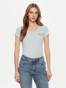 Guess T-Shirt 159539 Zielony Classic Fit. Zielone t-shirty Guess, m, z aplikacjami, z bawełny, bez kołnierzyka, bez ramiączek. Za 89,99 zł.
