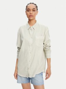 RVCA Koszula Showdown 23B051501 Zielony Relaxed Fit. Zielone koszule RVCA, l, bez wzorów, z bawełny, bez kołnierzyka, bez ramiączek. Za 209,99 zł.