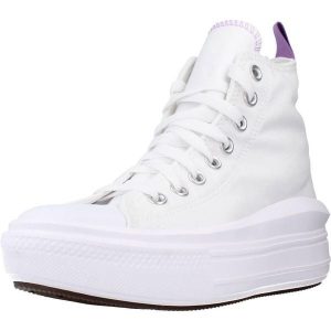 Buty CONVERSE CHUCK TAYLOR ALL STAR MOVE HI Biały. Białe trampki Converse, bez wzorów, z tkaniny, bez zapięcia. Za 272,99 zł.