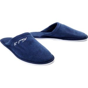 METEOR 042 FROTTE IZABELA ciemnoniebieski, kapcie/klapki damskie. Niebieskie kapcie Meteor, bez wzorów. Za 38,99 zł.