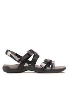 Merrell Sandały District 3 Backstrap Web J004190 Czarny. Czarne buty trekkingowe Merrell, bez wzorów, z materiału, bez obcasa, bez zapięcia. Za 269,99 zł.