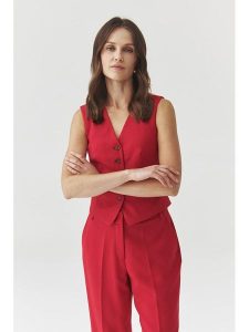 TATUUM Kamizelka "Ronita" w kolorze czerwonym rozmiar: 38. Czerwone kamizelki Tatuum, bez wzorów, bez kołnierzyka, bez ramiączek, bez kaptura. Za 148,26 zł.