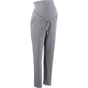 Spodnie sportowe ciążowe bonprix szary melanż. Spodnie dresowe marki bonprix. Za 89,99 zł.