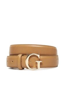 Guess Pasek Damski BW9118 P4230 Beżowy. Brązowe paski Guess, z aplikacjami, ze skóry. Za 159,99 zł.