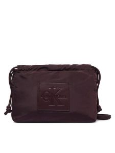 Calvin Klein Torebka LV04F3871G Bordowy. Czerwone listonoszki Calvin Klein, bez wzorów, z materiału, bez dodatków. Za 329,99 zł.