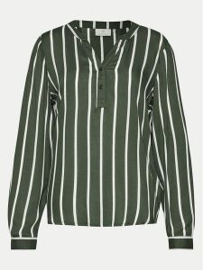 Kaffe Bluzka Stridy 10504279 Zielony Regular Fit. Zielone bluzki Kaffe, bez wzorów, z wiskozy, bez kołnierzyka, bez ramiączek. Za 119,99 zł.
