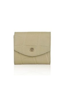 Bellicci Skórzany portfel "Venus" w kolorze beżowym - 10 x 9 x 2 cm rozmiar: onesize. Brązowe portfele Bellicci, bez wzorów, z materiału. Za 73,99 zł.