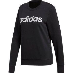 Bluza damska adidas W Essentials Linear Sweat czarna DP2363. Czarne bluzy ADIDAS, xs, bez wzorów, bez kaptura. Za 112,00 zł.