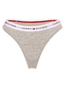 Tommy Hilfiger Stringi Kobiety Dżersej szary, LG. Szare stringi TOMMY HILFIGER, bez wzorów, z dżerseju. Za 99,95 zł.