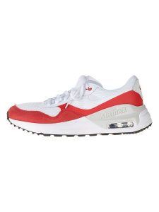 Nike Sneakersy "Air Max Systm" w kolorze biało-czerwonym rozmiar: 40. Białe trampki Nike, bez wzorów, bez zapięcia. Za 239,99 zł.