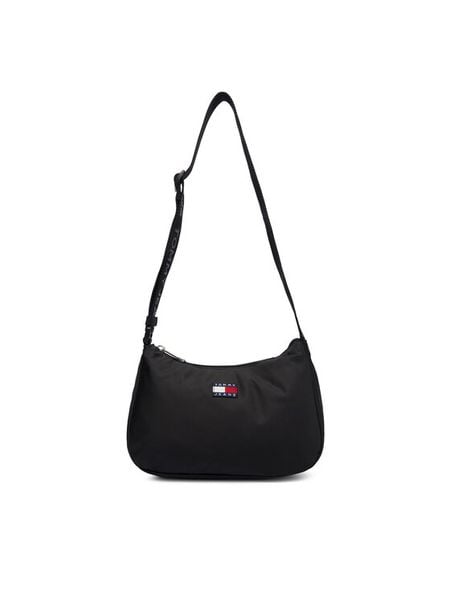 Tommy Jeans Torebka Tjw Ess Daily Shoulder Bag AW0AW17888 Czarny. Czarne torebki klasyczne Tommy Jeans, bez wzorów, z jeansu, bez dodatków. Za 179,99 zł.