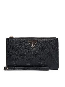 Guess Portfel Cresidia II Slg SWPD98 88157 Czarny. Czarne portfele Guess, z aplikacjami, ze skóry. Za 229,99 zł.